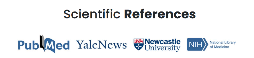 Sugar Defender ingredients infographic with scientific references for metabolic and blood sugar support.